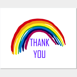 Rainbow , Thank You Rainbow Support NHS and Keyworkers Gifts for Nurses and Doctors Posters and Art